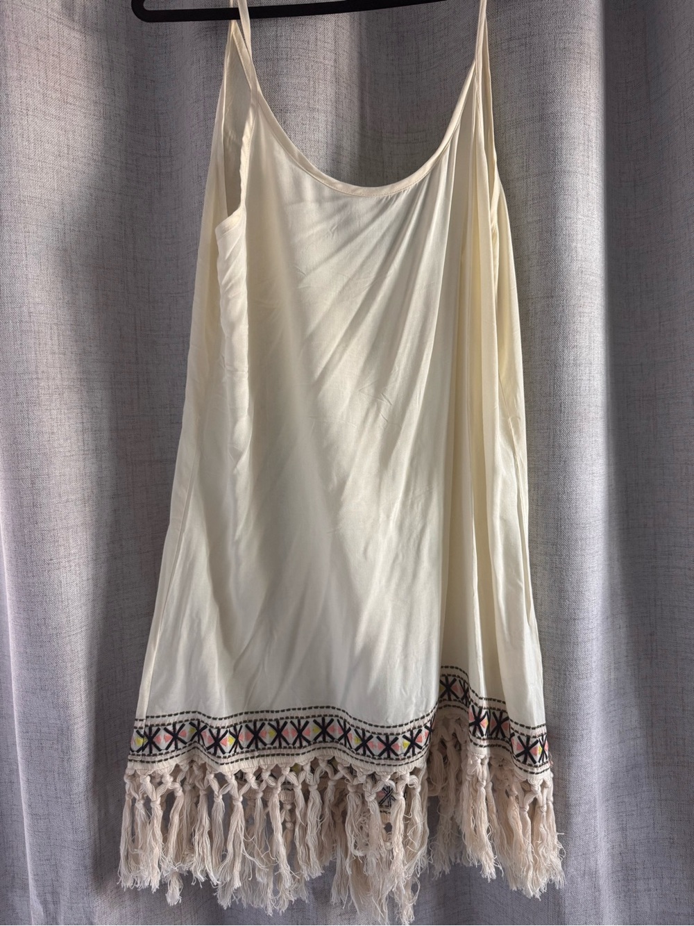 lovestitch Cream Slip Dress with Tag Detail